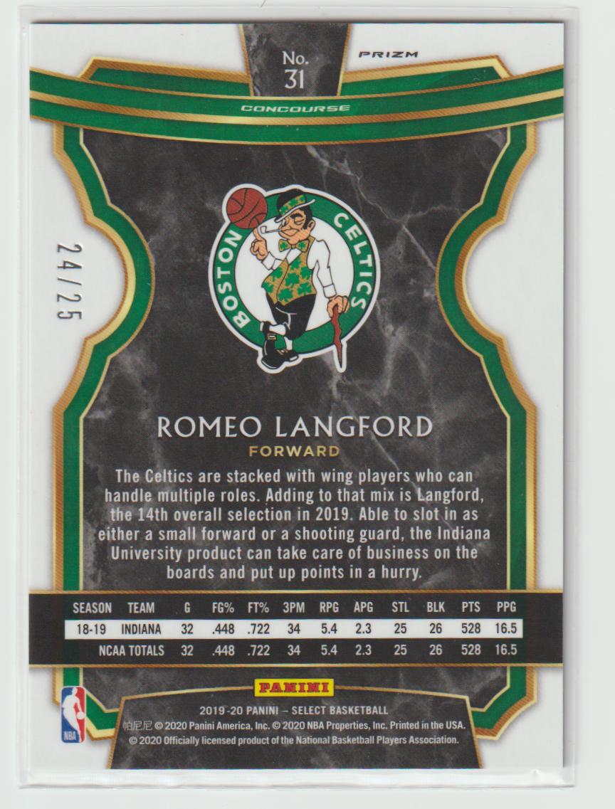 031 Romeo Langford - Boston Celtics Hybrid Blue Disco 24/25