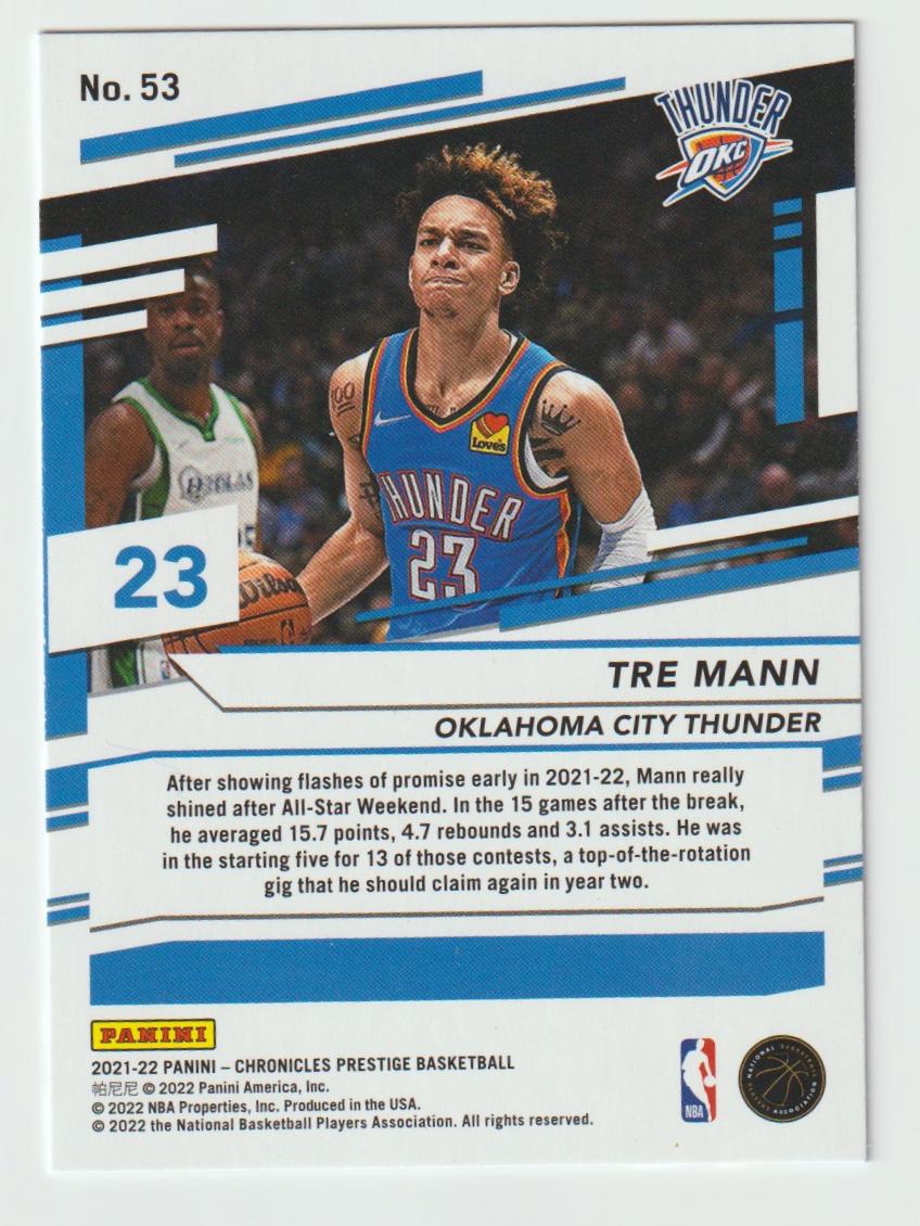 053 Tre Mann - Oklahoma City Thunder Bronze