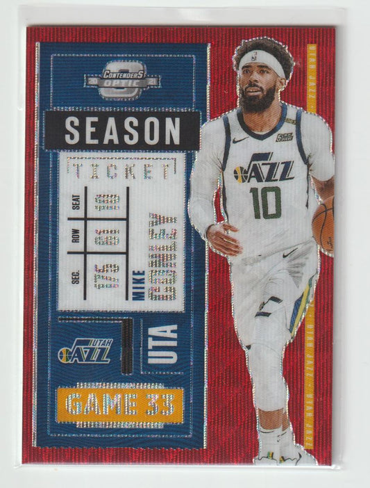 002 Mike Conley Utah Jazz Red Wave Prizm