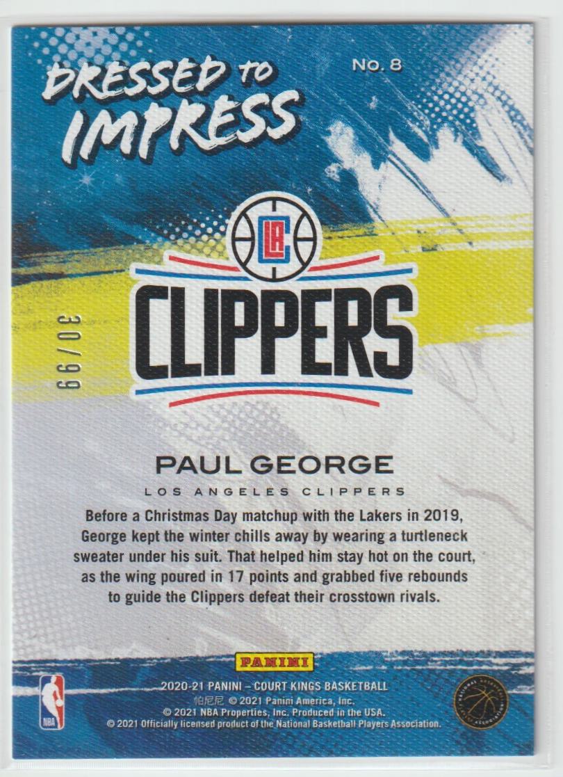 Dressed to Impress 008 Paul George - Los Angeles Clippers  Amethyst 30/99