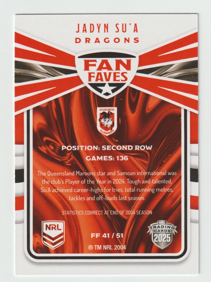 Fan Faves   FF 041 DRAGONS JADYN SU’A