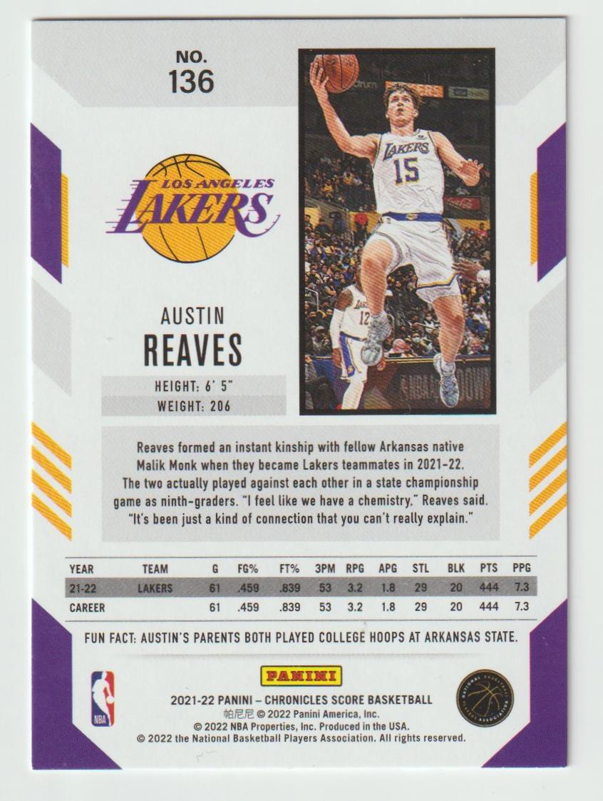 136 Austin Reaves - Los Angeles Lakers