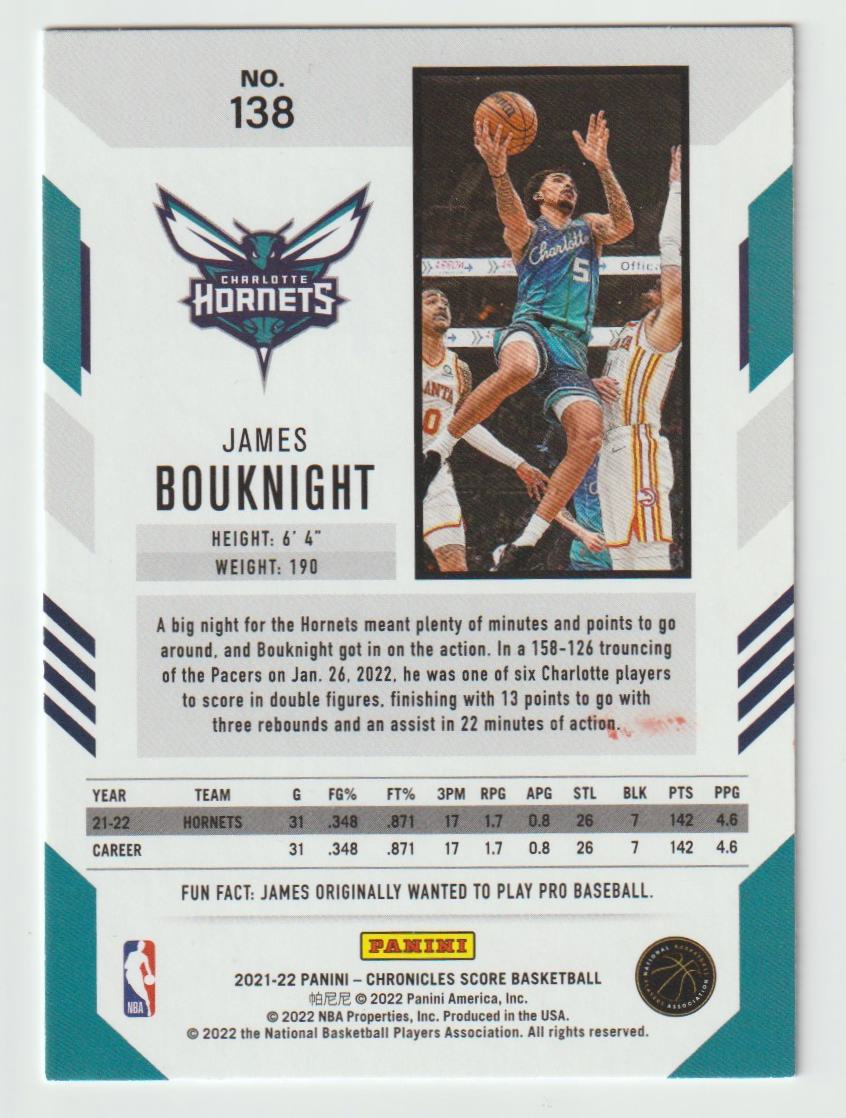 138 James Bouknight - Charlotte Hornets