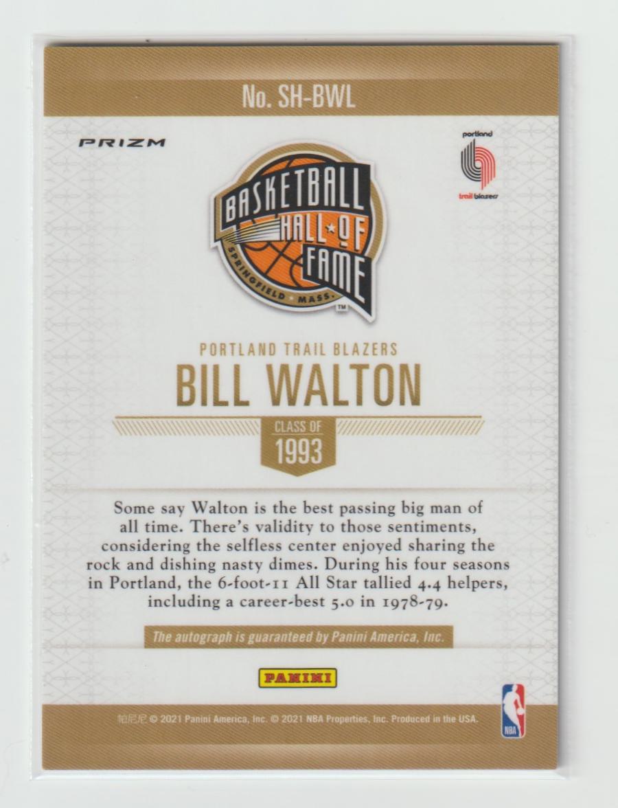 Hall of Fame Signatures SH-BWL Bill Walton