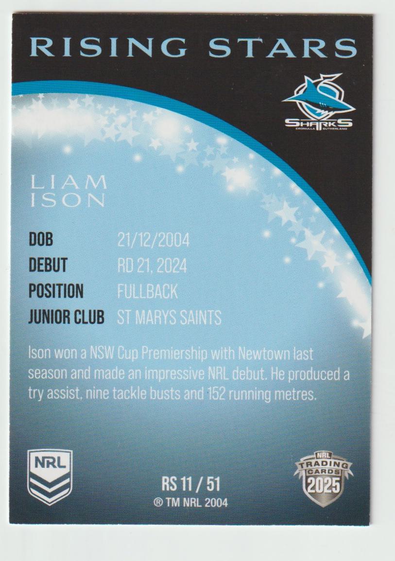 Rising Stars RS 011 SHARKS LIAM ISON