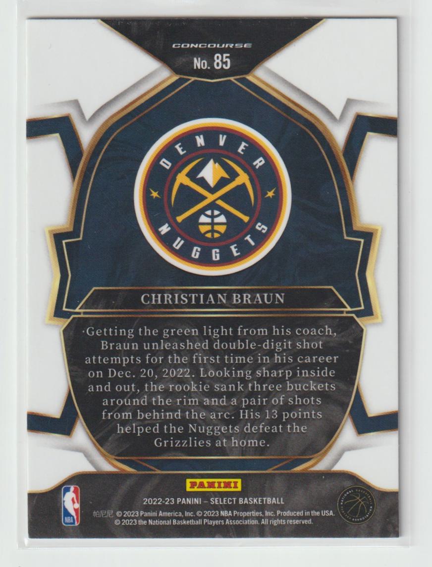 085 Christian Braun Denver Nuggets