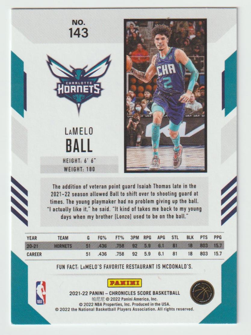 143 LaMelo Ball - Charlotte Hornets