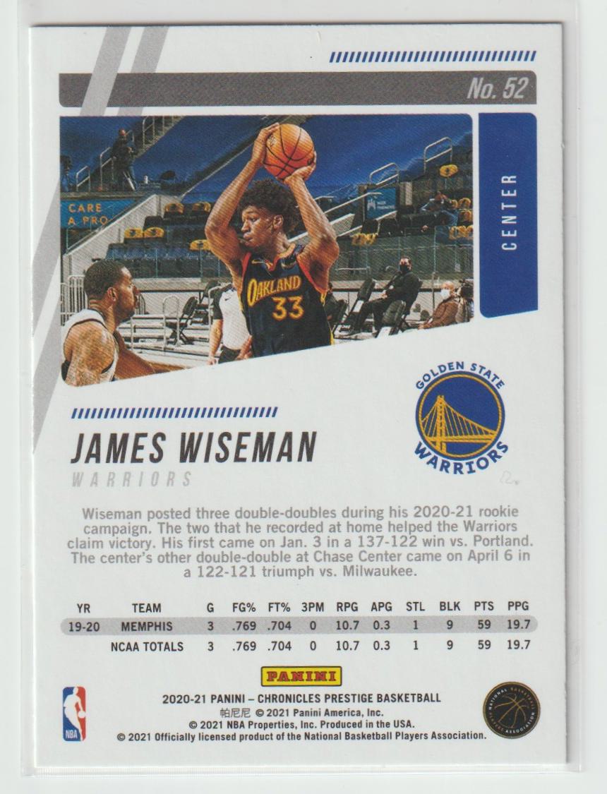 052 James Wiseman - Golden State Warriors