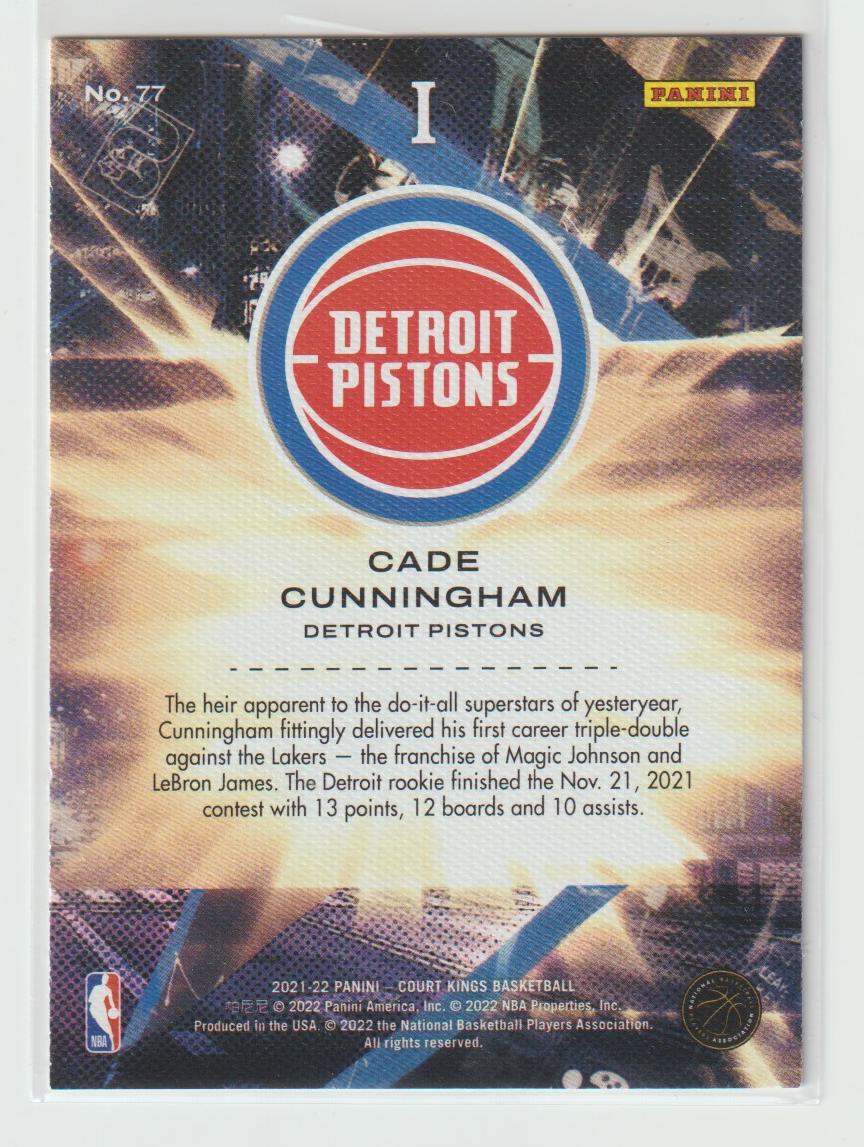077 Cade Cunningham Detriot Pistons