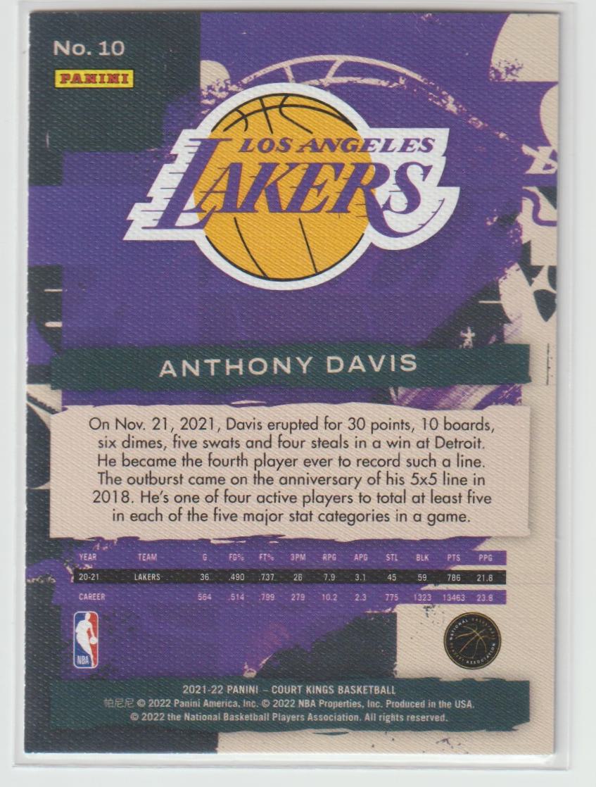 010 Anthony Davis - Los Angeles Lakers