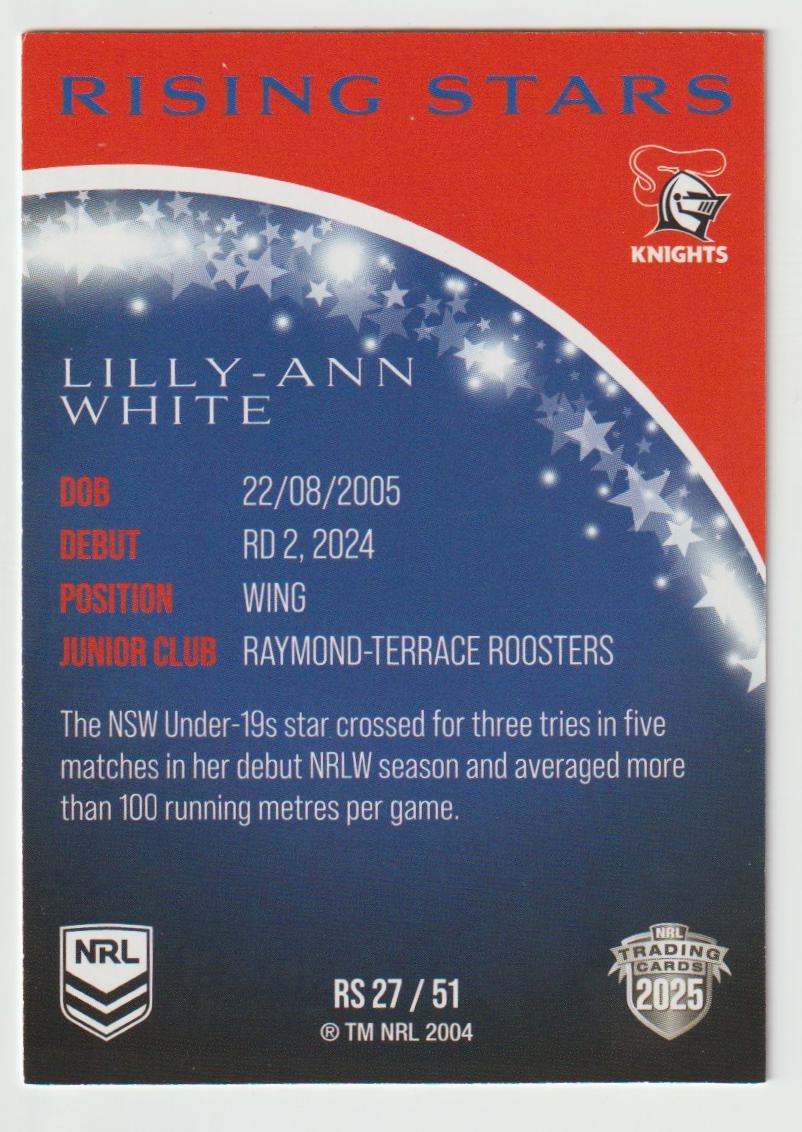 Rising Stars RS 027 KNIGHTS LILLY-ANN WHITE