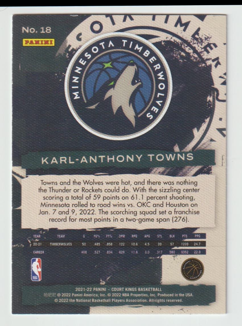 018 Karl-Anthony Towns - Minnesota Timberwolves