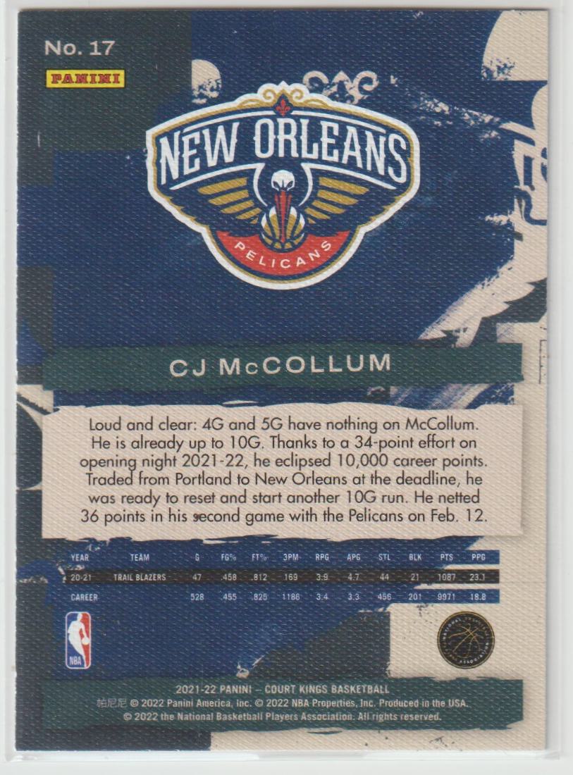 017 CJ McCollum - New Orleans Pelicans