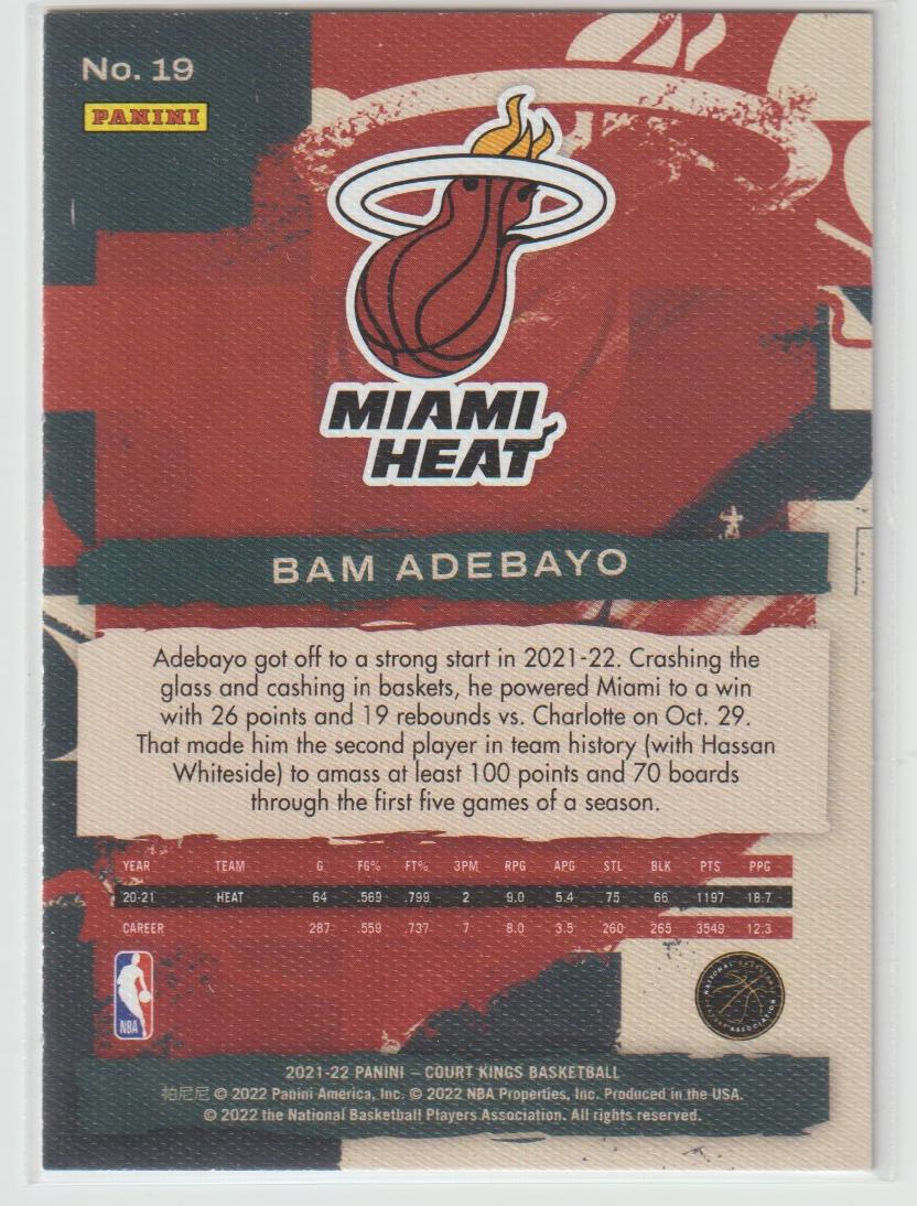 019 Bam Adebayo - Miami Heat