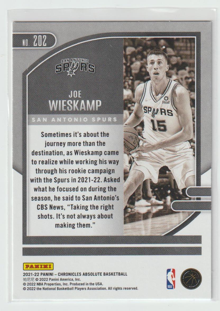 202 Joe Wieskamp - San Antonio Spurs