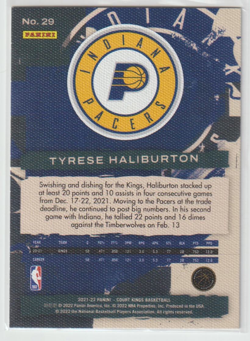 029 Tyrese Haliburton - Indiana Pacers