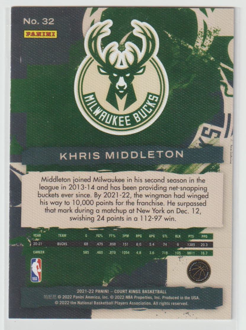 032 Khris Middleton - Milwaukee Bucks