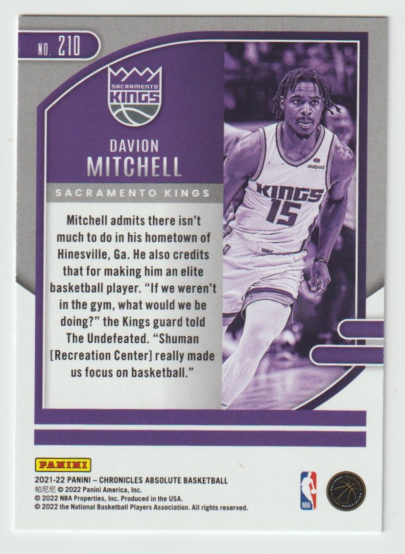 210 Davion Mitchell - Sacramento Kings