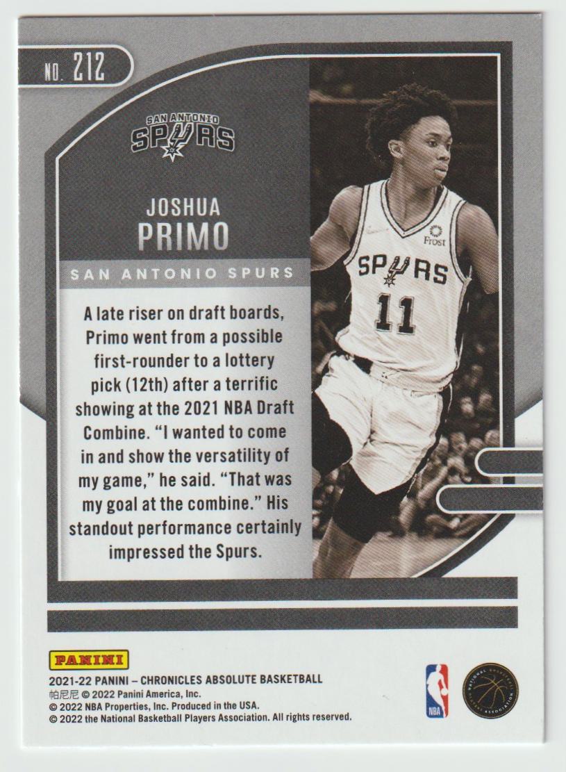 212 Joshua Primo - San Antonio Spurs