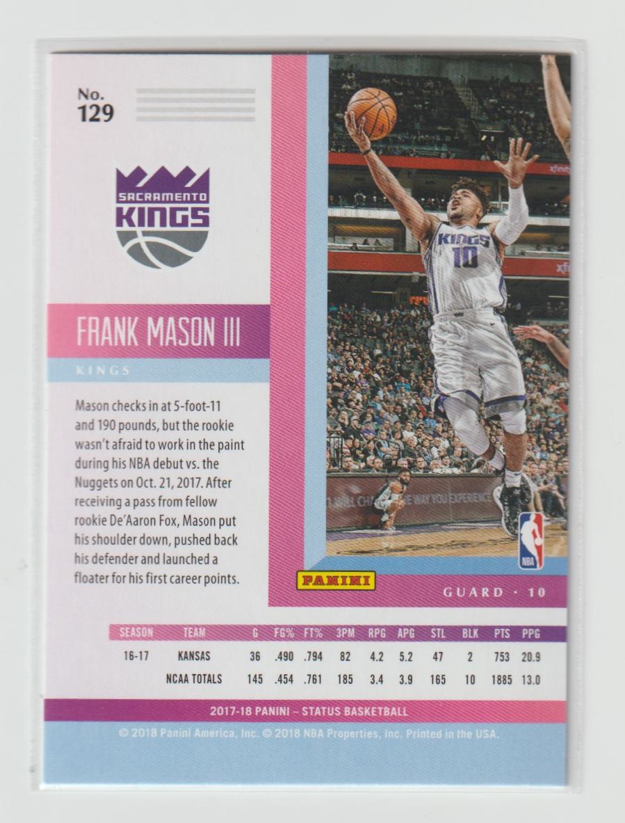129 Frank Mason III - Sacramento Kings