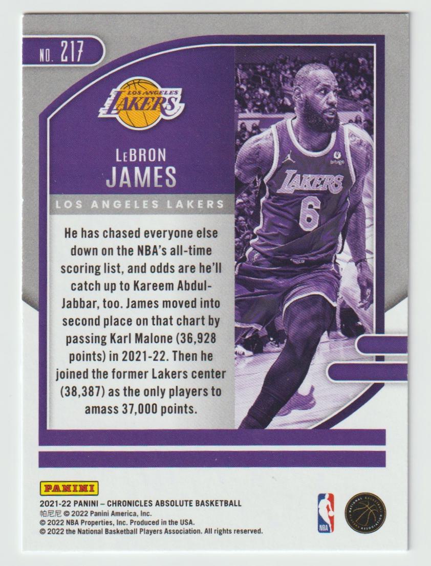 217 LeBron James - Los Angeles Lakers