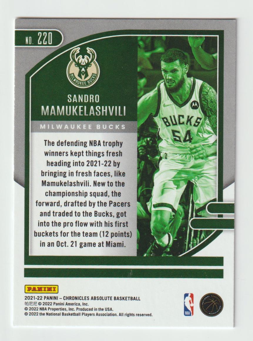 220 Sandro Mamukelashvili - Milwaukee Bucks