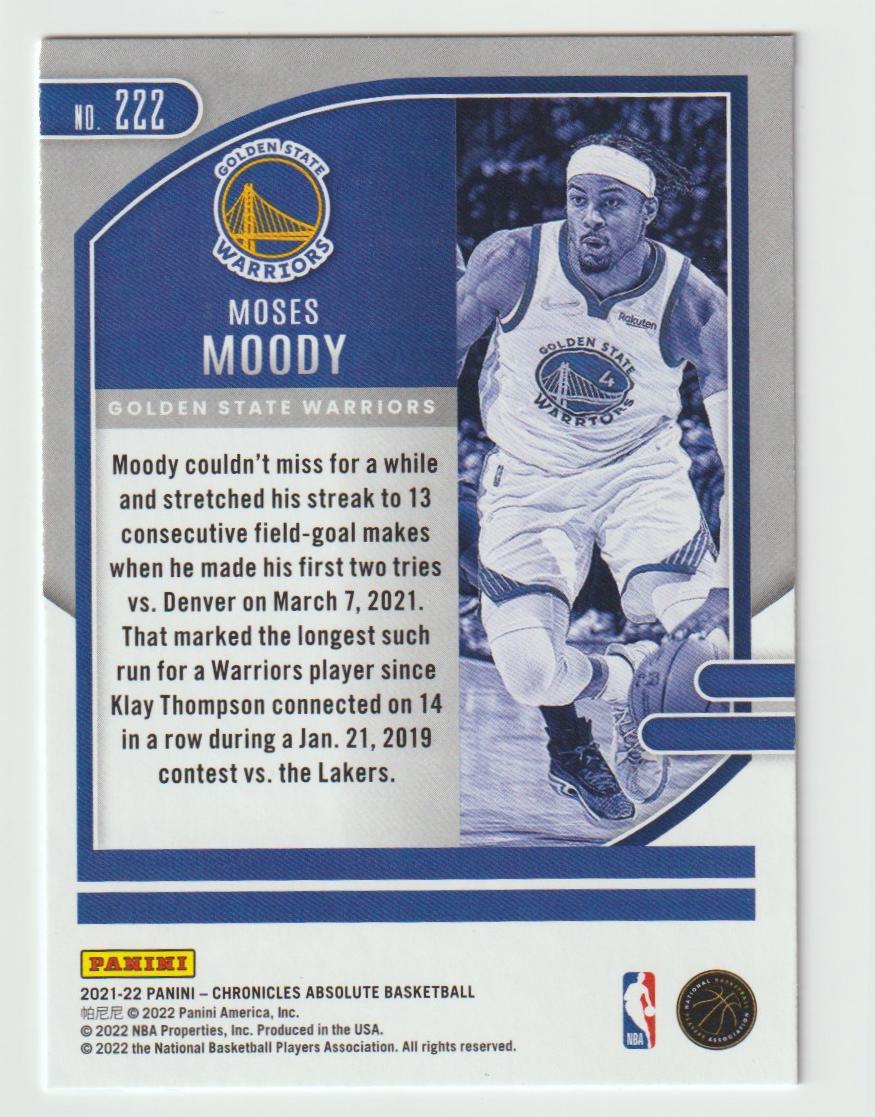 222 Moses Moody - Golden State Warriors