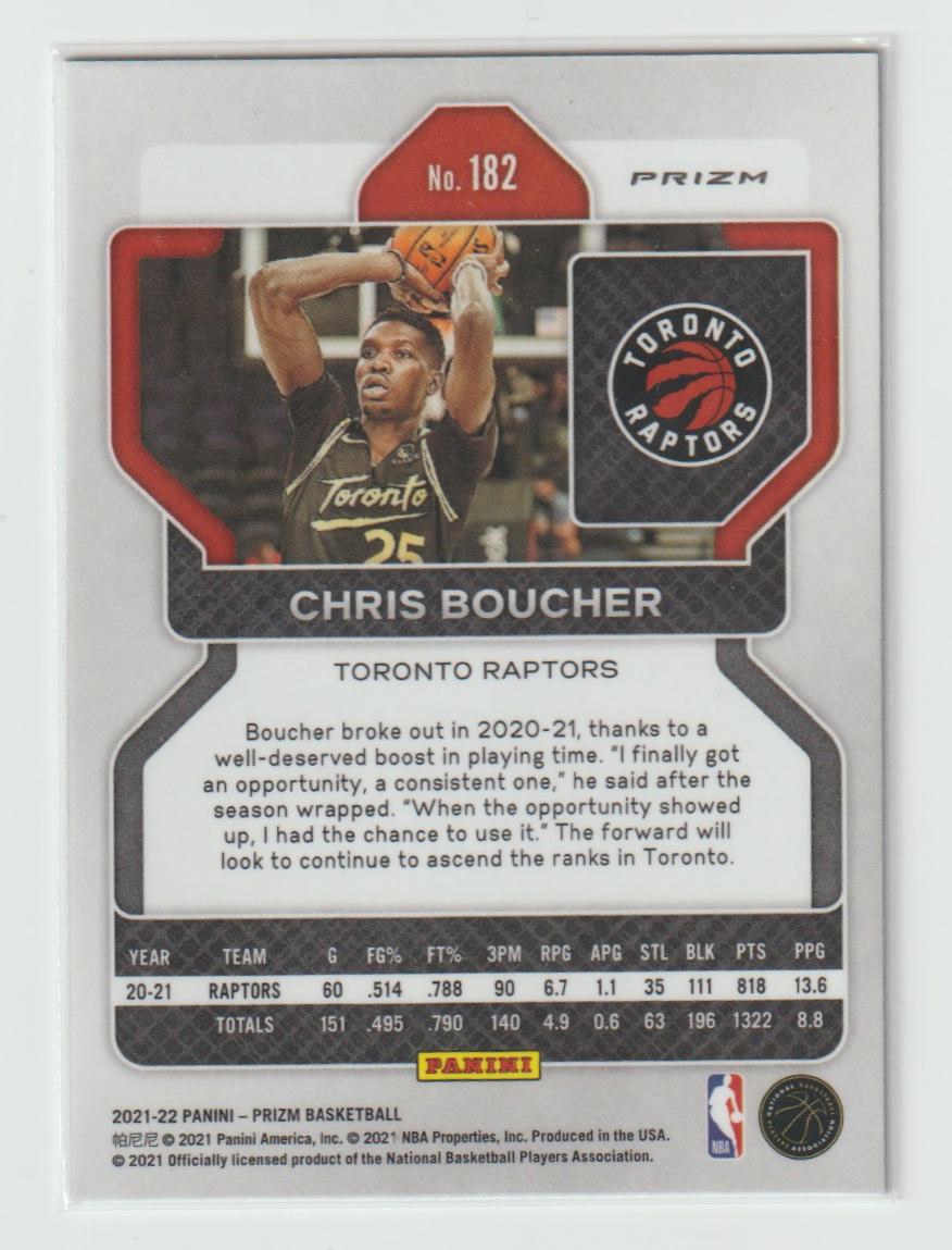 182 Chris Boucher - Toronto Raptors Green Prizm