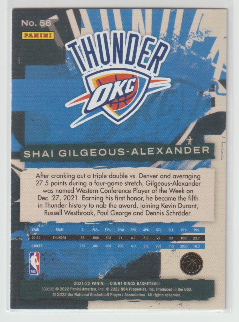 056 Shai Gilgeous-Alexander - Oklahoma City Thunder