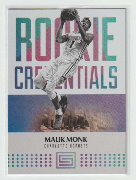 Rookie Credentials 19 Malik Monk - Charlotte Hornets