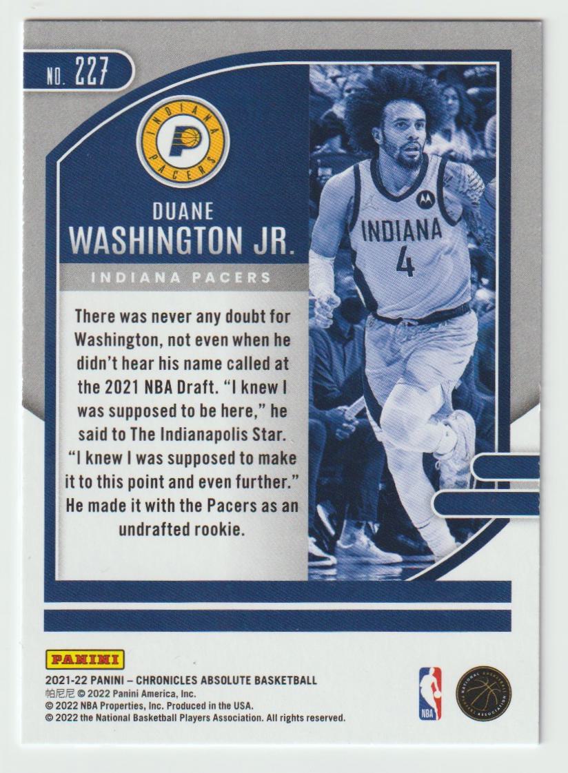 227 Duane Washington Jr. - Indiana Pacers