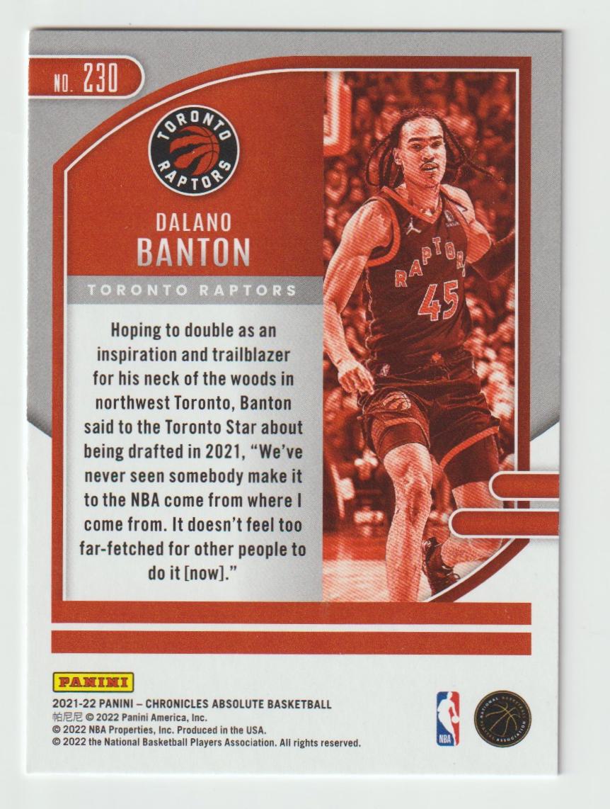 230 Dalano Banton - Toronto Raptors