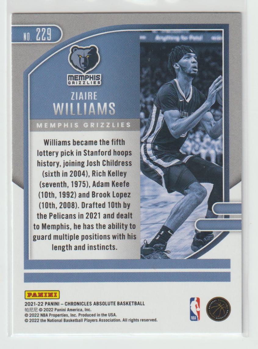 229 Ziaire Williams - Memphis Grizzlies