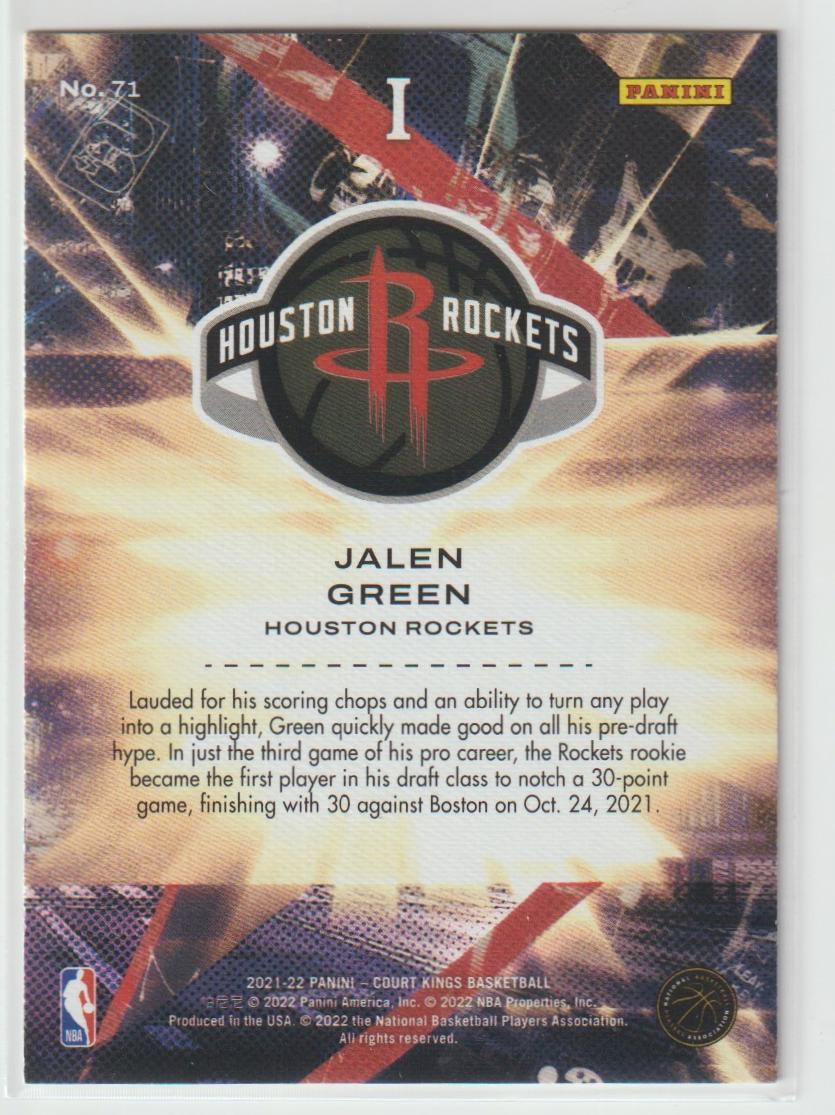 071 Jalen Green - Houston Rockets Rookies I