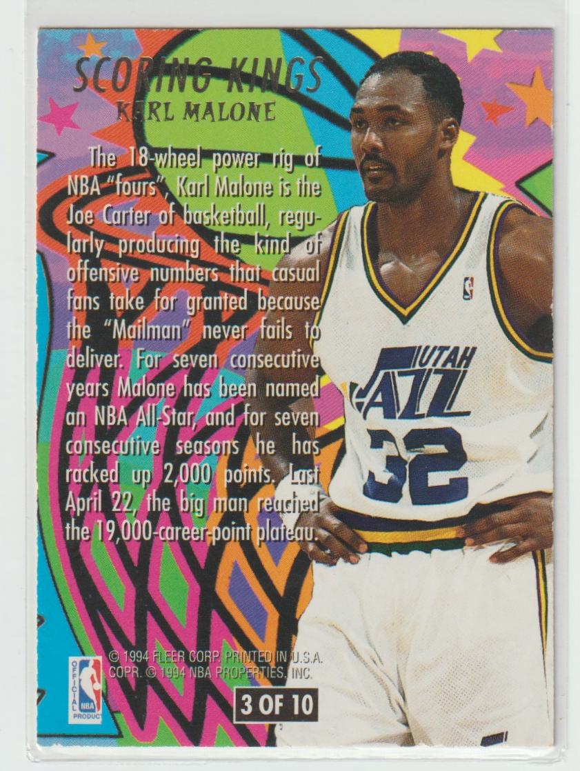 Scoring Kings 3 Karl Malone Utah Jazz