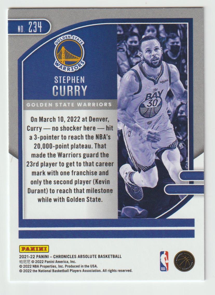 234 Stephen Curry - Golden State Warriors