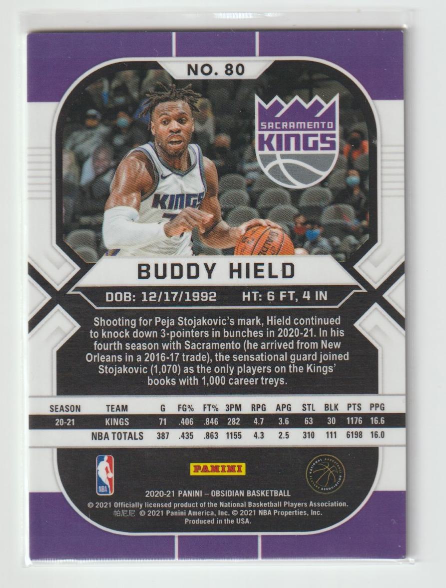 080 Buddy Hield - Sacramento Kings Red Flood