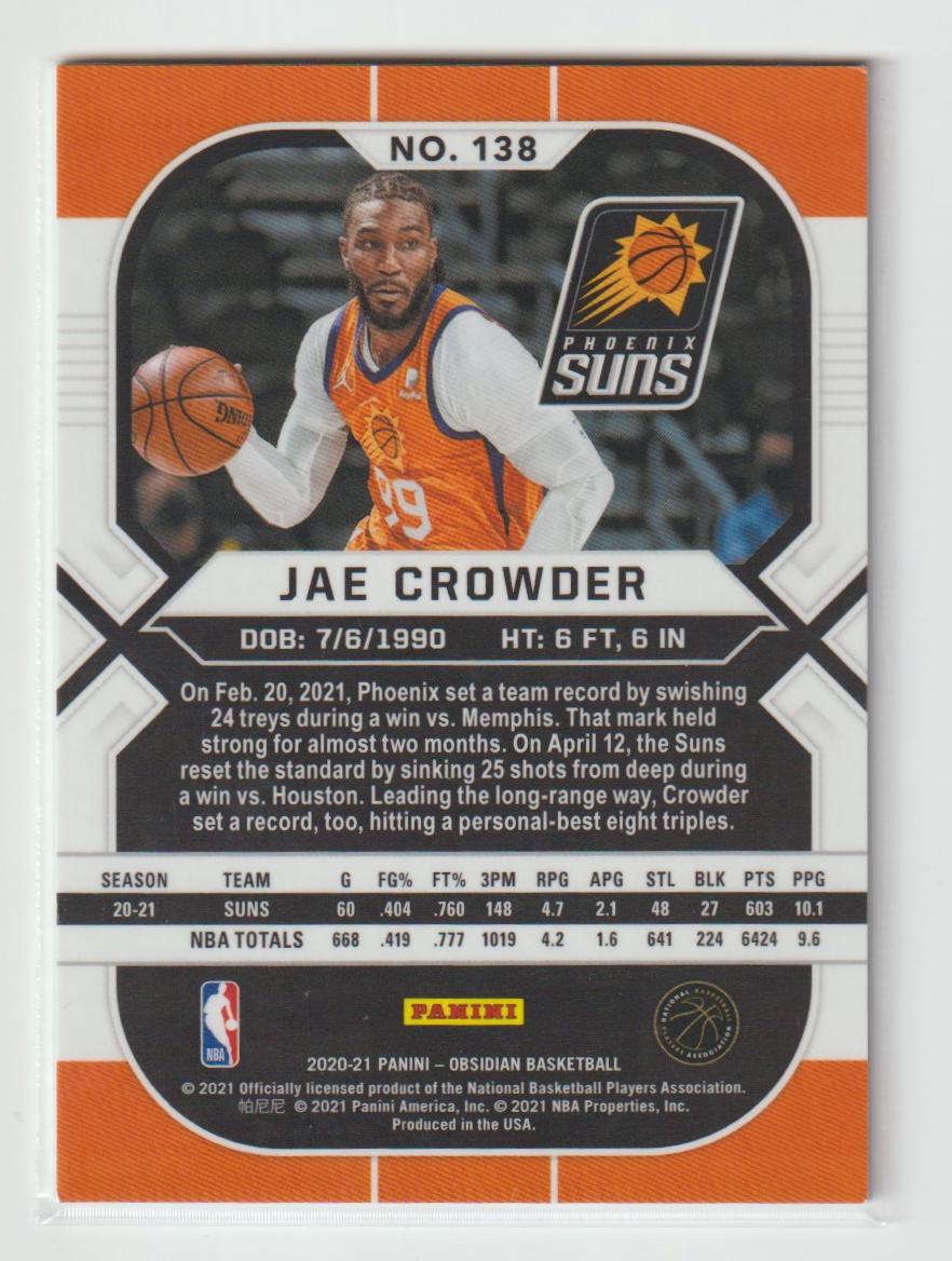138 Jae Crowder - Phoenix Suns Asian