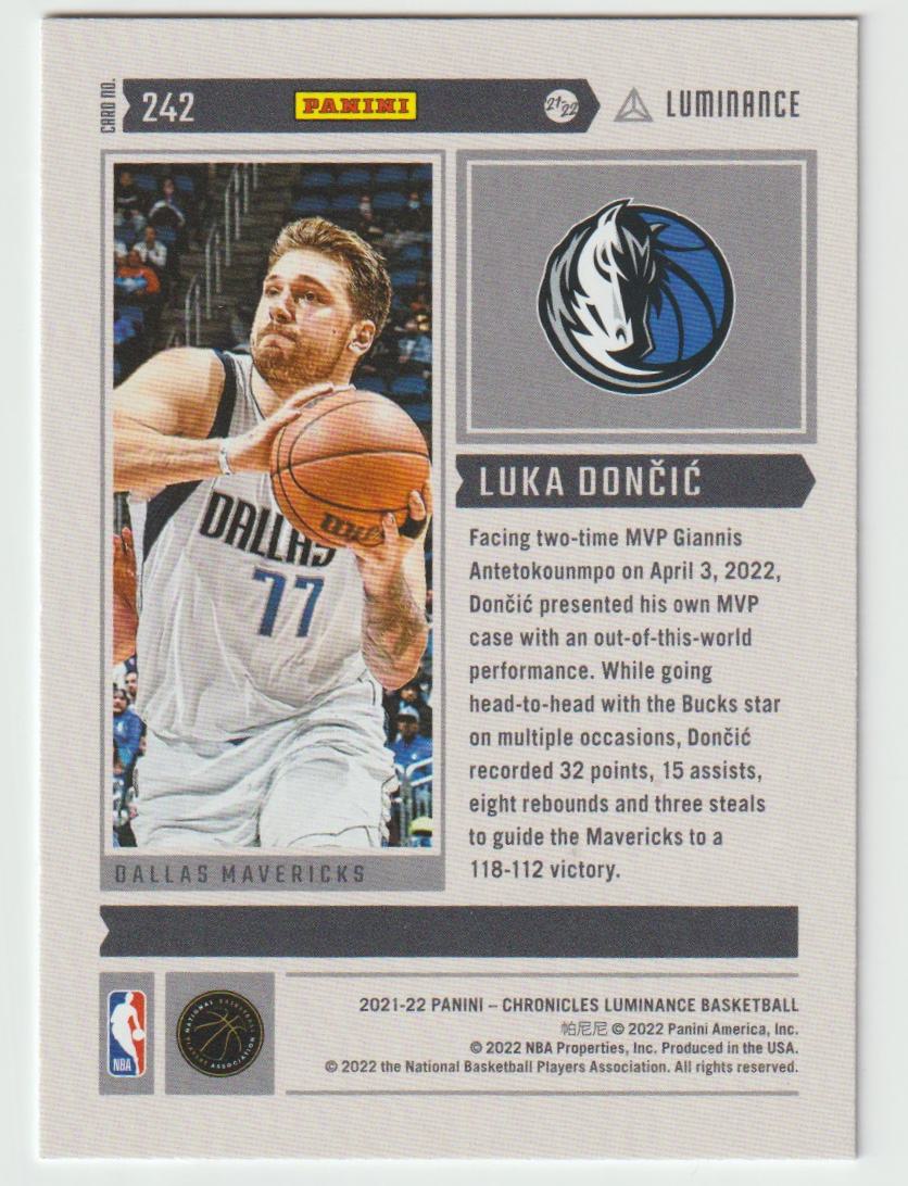 242 Luka Doncic - Dallas Mavericks Green