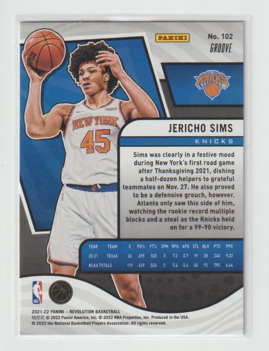 102 Jericho Sims - New York Knicks Groove