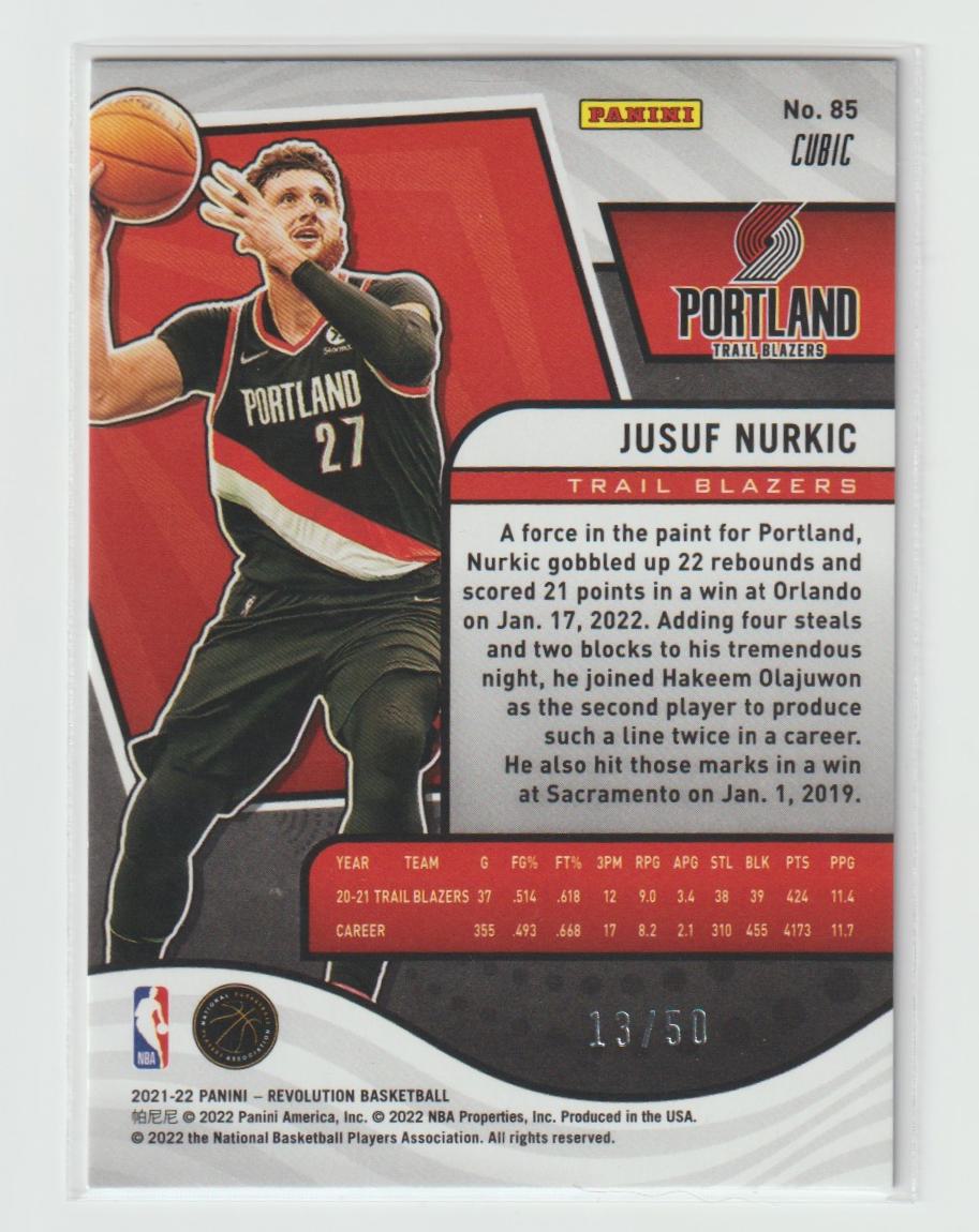 085 Jusuf Nurkic - Portland Trail Blazers Cubic