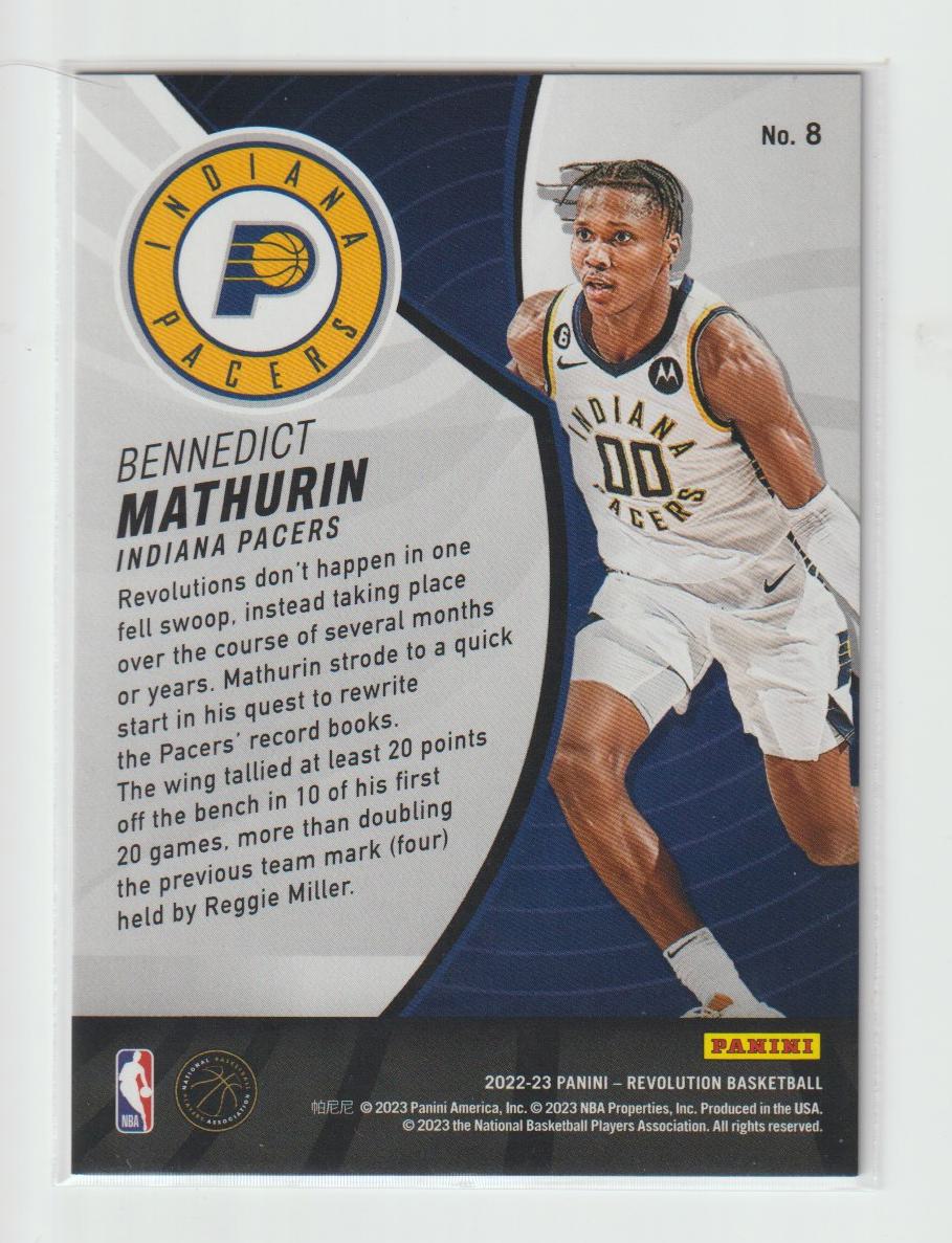 Rookie Revolution 8 Benedict Mathurin Indiana Pacers