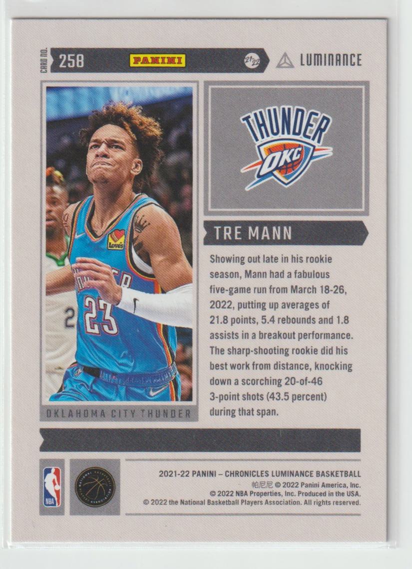 258 Tre Mann - Oklahoma City Thunder