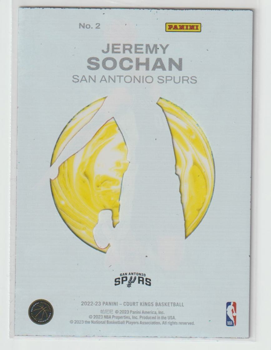 Acetate Rookies 002 Jeremy Sochan - San Antonio Spurs