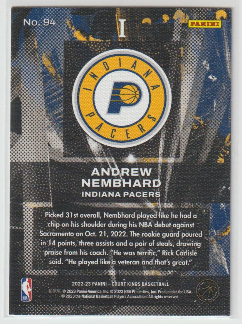 094 Andrew Nembhard - Indiana Pacers Rookies I