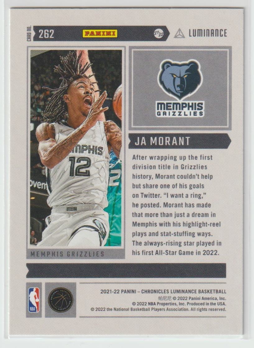 262 Ja Morant - Memphis Grizzlies