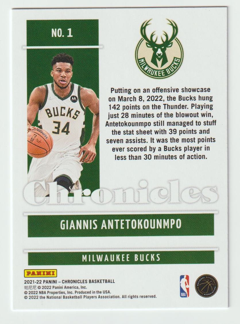 001 Giannis Antetokounmpo - Milwaukee Bucks