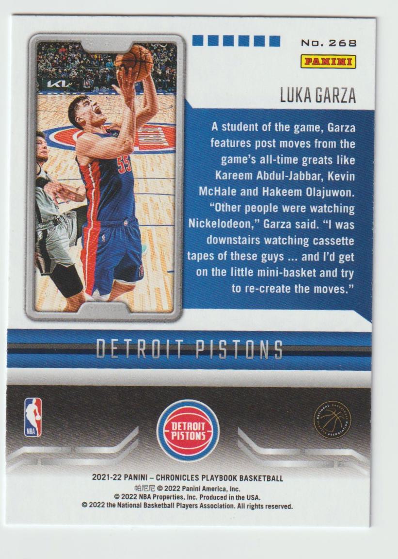 268 Luka Garza - Detroit Pistons Bronze