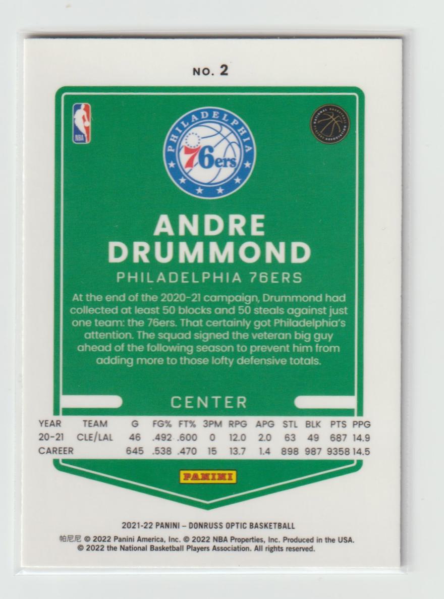 002 Andre Drummond - Philadelphia 76ers