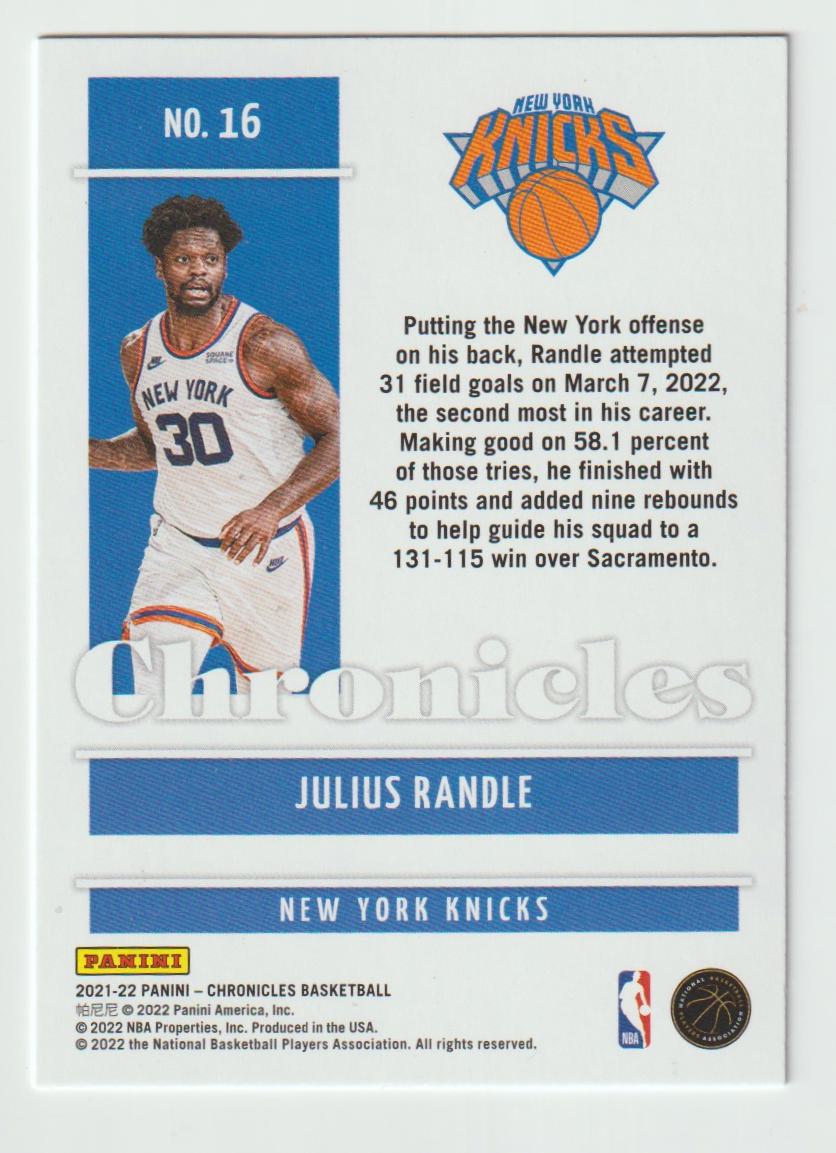 016 Julius Randle - New York Knicks